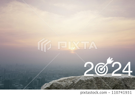 Business happy new year 2024 success concept 110741931