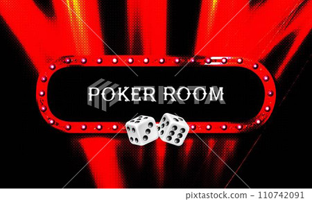 Poker table with Poker table with 110742091