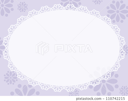 floral and lace frame 110742215