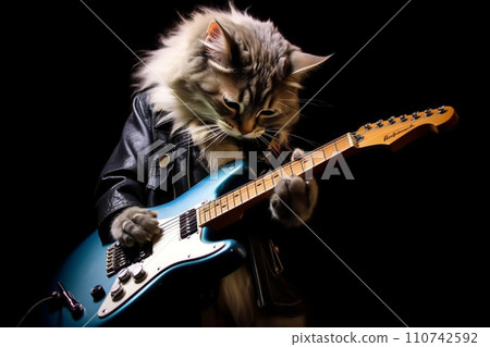 彈電吉他的貓 110742592