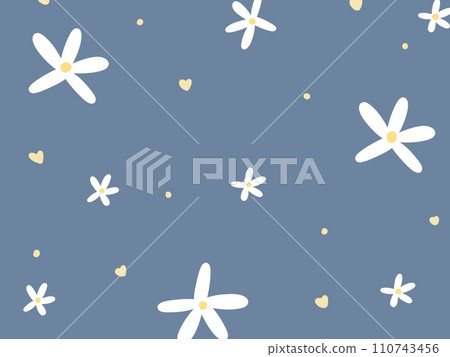 cute floral pattern with stars 110743456