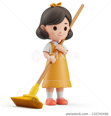 Woman cleaning (girl) Woman cleaning (girl) 110743490