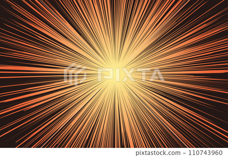 Concentrated fine concentrated lines [rectangle] Manga comic effect 110743960
