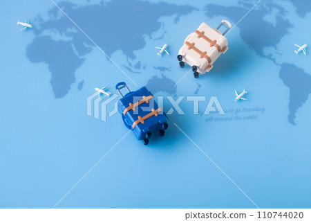 Tourism/world map and suitcase Tourism/world map and suitcase 110744020