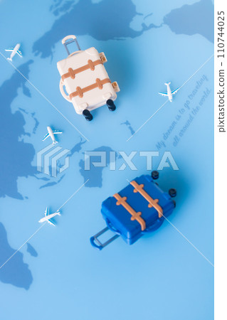 旅遊/世界地圖和手提箱 110744025