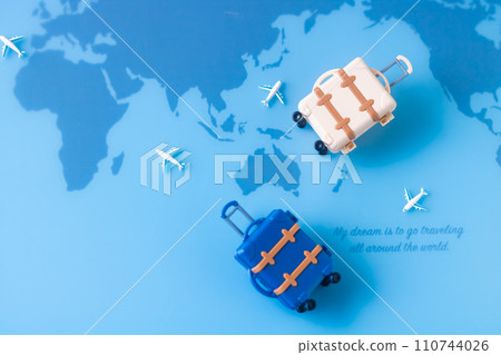 旅遊/世界地圖和手提箱 110744026