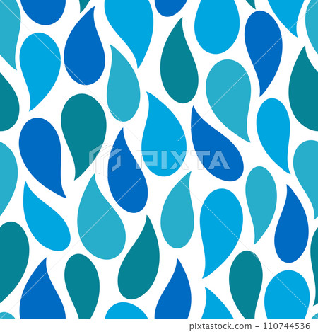 Vector seamless pattern with abstract water drops Vector seamless pattern with abstract water drops 110744536