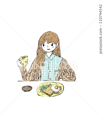 女孩早上假期 110744542