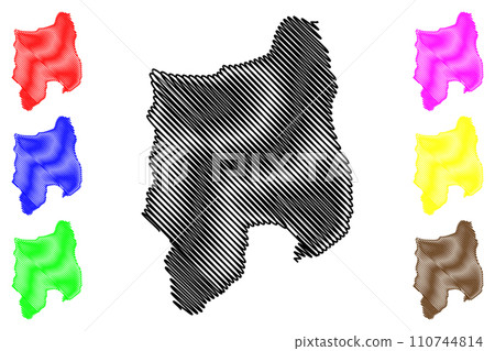 Kokrajhar district (Assam State, Republic of India) map vector illustration, scribble sketch Kokrajhar map Kokrajhar district (Assam State, Republic of India) map vector illustration, scribble sketch Kokrajhar map 110744814