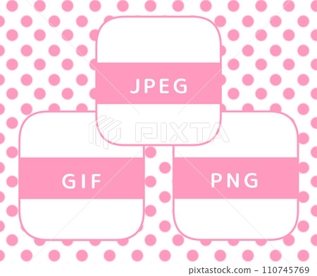 Image file extensions used on the web: 3 types (pink) 110745769