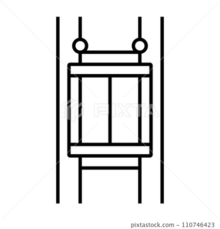 elevator icon vector 110746423