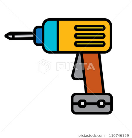 electric drill icon vector 110746539