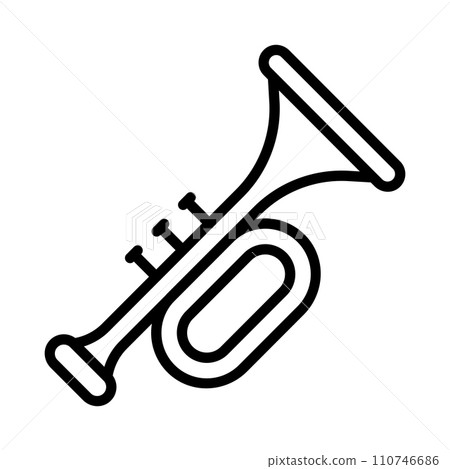 trumpet icon vector 110746686