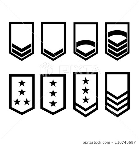 military rank icon vector military rank icon vector 110746697