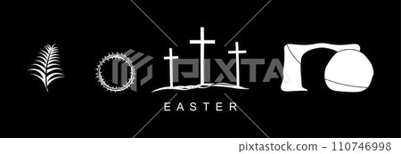 Easter icon set. Easter icon set. 110746998
