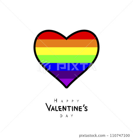 Rainbow heart. 110747100