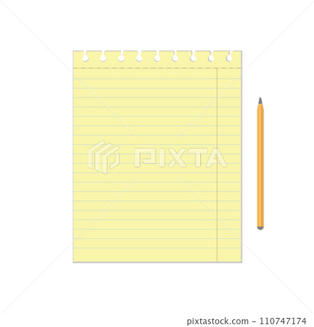 Yellow sheet of paper. Yellow sheet of paper. 110747174