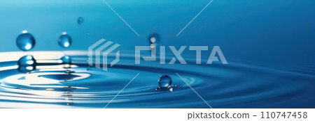 Splash of water wave, blue. Abstract banner background water waves. Abstract nature concept banner for beauty spa, drinking water advertising. Use for abstract, wallpaper, poster. Copy Space. Splash of water wave, blue. Abstract banner background water waves. Abstract nature concept banner for beauty spa, drinking water advertising. Use for abstract, wallpaper, poster. Copy Space. 110747458