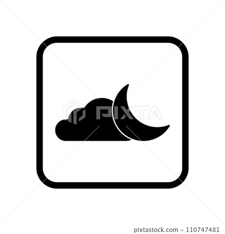 Cloud and moon icon. 110747481