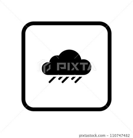 Cloud and rain, icon. 110747482
