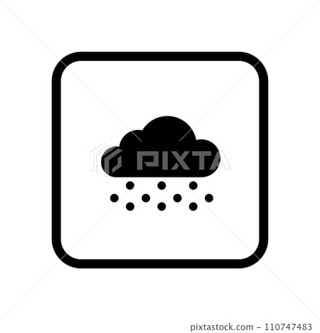 Cloud and snow, icon. 110747483