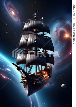 a Nighttime Sky with Celestial Bodies and a Car a Nighttime Sky with Celestial Bodies and a Car 110747985