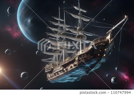 a Nighttime Sky with Celestial Bodies and a Car a Nighttime Sky with Celestial Bodies and a Car 110747994