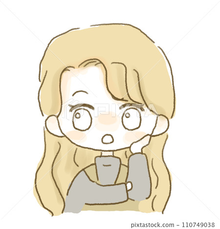 一個帶著疑問表情的女孩 110749038