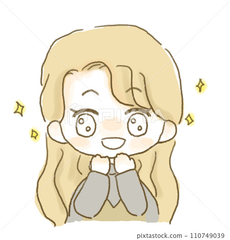 表情閃閃發光的女孩 110749039