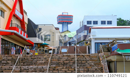 Fukui Prefecture Tojinbo souvenir shop street and Tojinbo Tower 1 Fukui Prefecture Tojinbo souvenir shop street and Tojinbo Tower 1 110749121