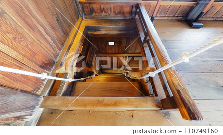 Fukui Prefecture Maruoka Castle 15 (indoor stairs) 110749160