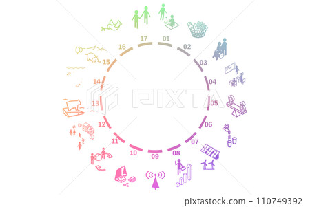 SDGs 目標影像圈插圖 110749392