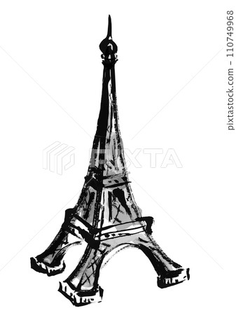 Hand drawn illustration of the eiffel tower 110749968