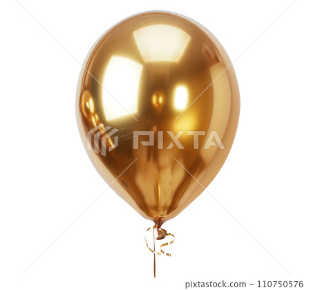 a gold balloon isolated a gold balloon isolated 110750576