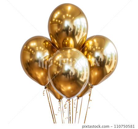 a gold balloon isolated a gold balloon isolated 110750581