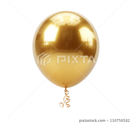 a gold balloon isolated a gold balloon isolated 110750582
