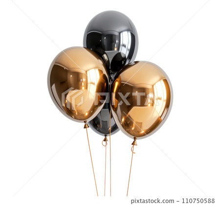 a gold balloon isolated a gold balloon isolated 110750588