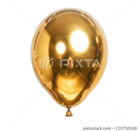 a gold balloon isolated a gold balloon isolated 110750589