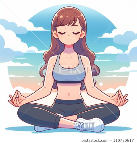 Women who do yoga fitness Women who do yoga fitness 110750617
