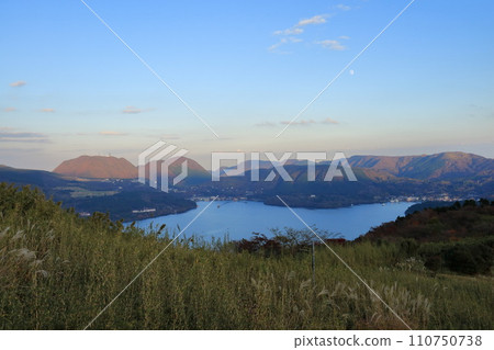 View of Lake Ashi from Yamabushi Pass Observatory in Susono City, Kanagawa Prefecture View of Lake Ashi from Yamabushi Pass Observatory in Susono City, Kanagawa Prefecture 110750738