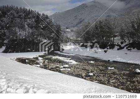 Shirakawa-go winter scenery Shirakawa-go winter scenery 110751669