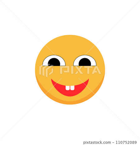 Smiling emoticon. Smiley icon. Cartoon emoji. Vector illustration. Smiling emoticon. Smiley icon. Cartoon emoji. Vector illustration. 110752089