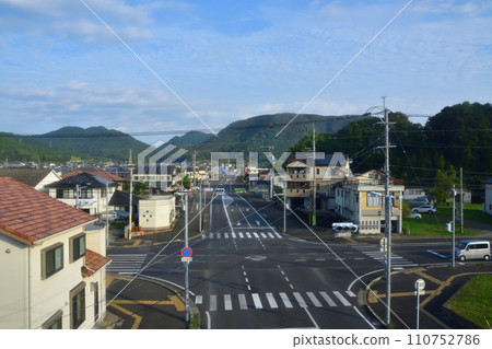 JR Kyushu, Sasebo Line train window view from Haki Station to Takahashi Station 110752786
