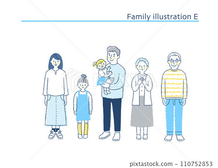Smiling family whole body E 110752853