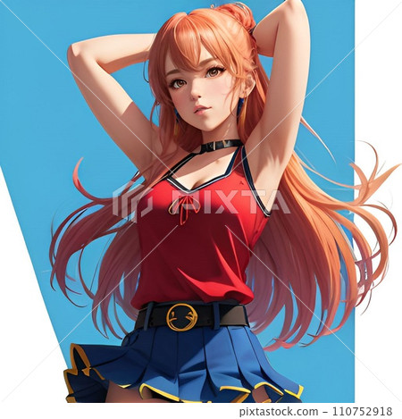 Anime style girl Japanese gal Manga Japanese anime [AI generated image] 110752918