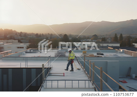 AI-generated content. Technology solar cell, Engineer service check installation solar cell. Neural network AI generated art AI-generated content. Technology solar cell, Engineer service check installation solar cell. Neural network AI generated art 110753677