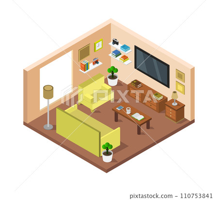 Isometric living room Isometric living room 110753841