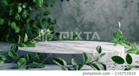 round marble table top with green leaves round marble table top with green leaves 110753910