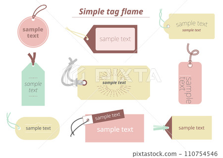 簡單標籤框插圖集 110754546
