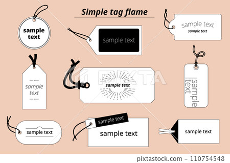 簡單標籤框插圖集 110754548